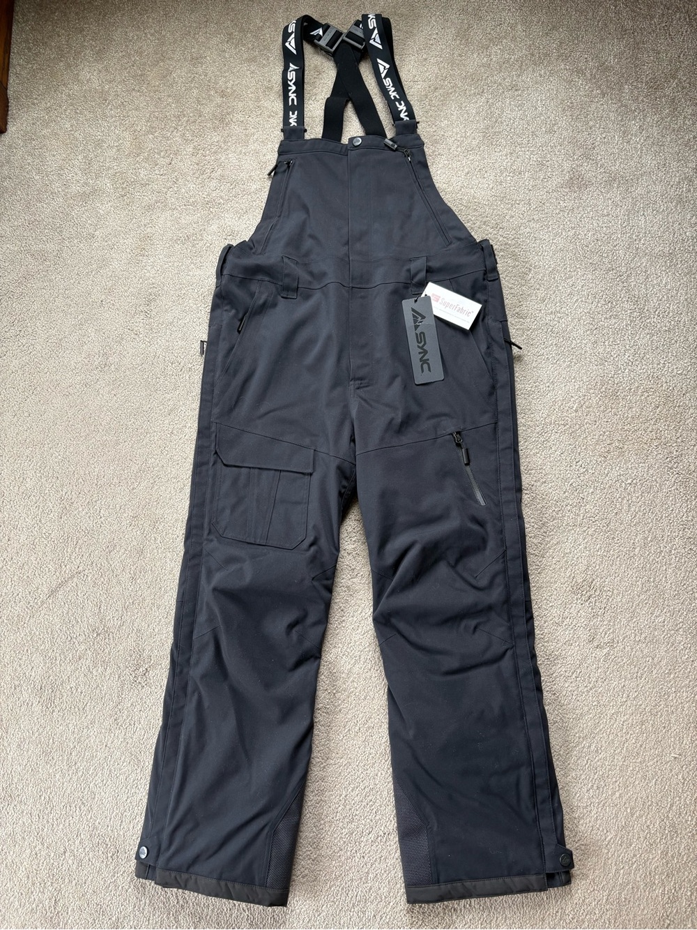 SYNC Pro Bib Canvas Men's Black Snowpants